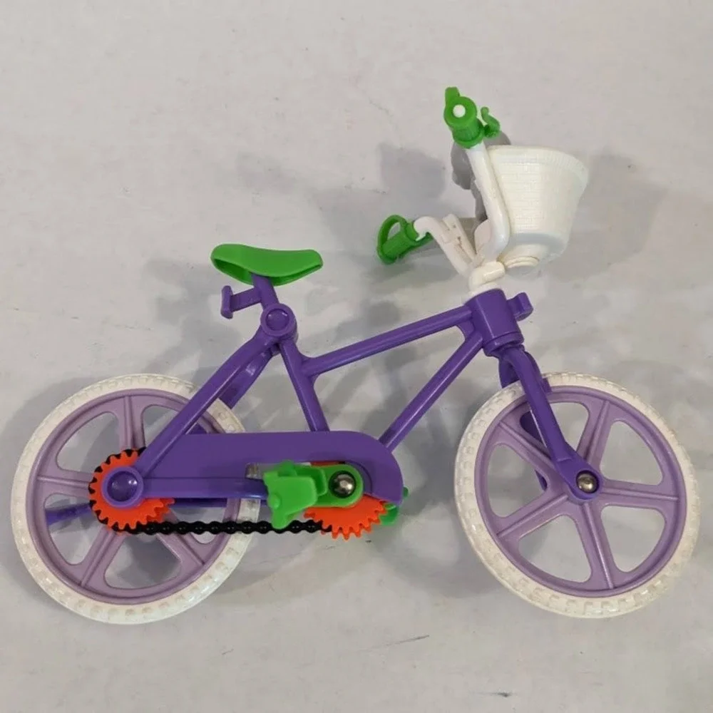 Vintage 1995 Mattel Bicyclin' Whitney Friend of Stacie Working Bike & Pet Kitten